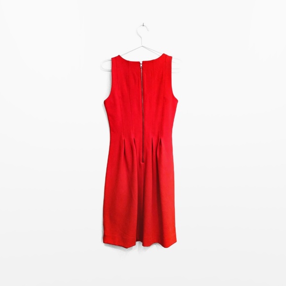 J.Crew Red Pleated Dress - Picture 3 of 4